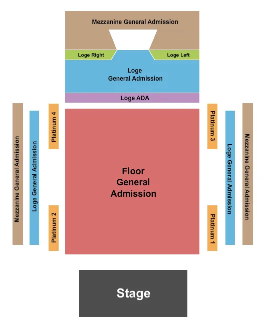  ENDSTAGE GA Seating Map Seating Chart