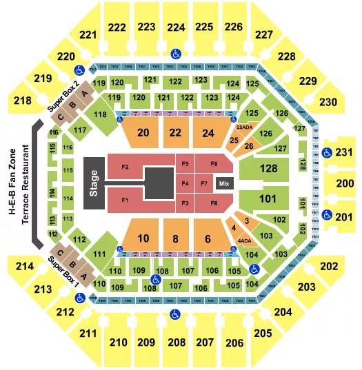  THE REUNION TOUR Seating Map Seating Chart