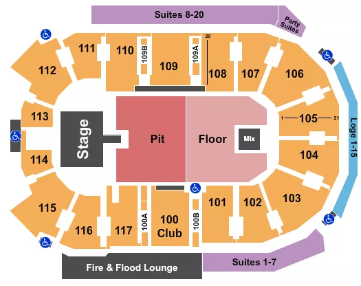  CODY JOHNSON Seating Map Seating Chart