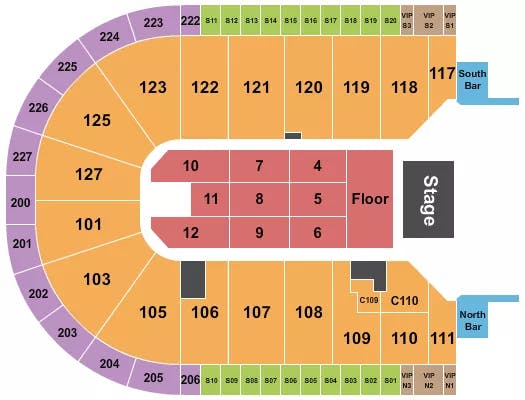  ENDSTAGE FLOOR Seating Map Seating Chart