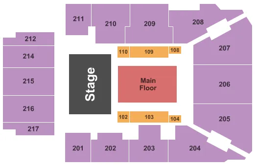  END STAGE Seating Map Seating Chart