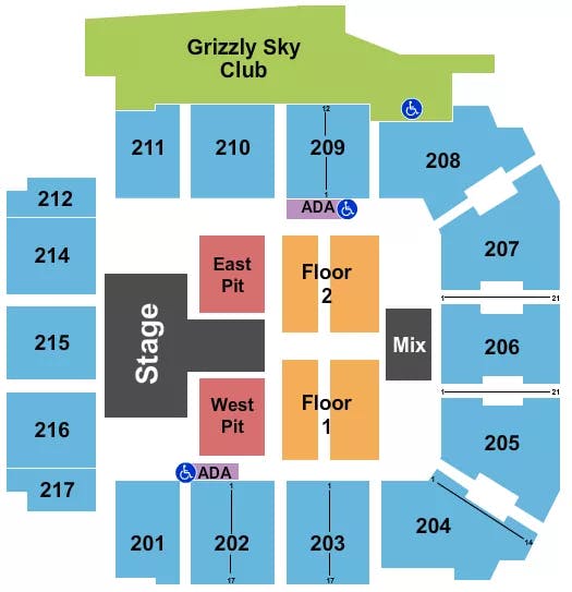  LAINEY WILSON Seating Map Seating Chart