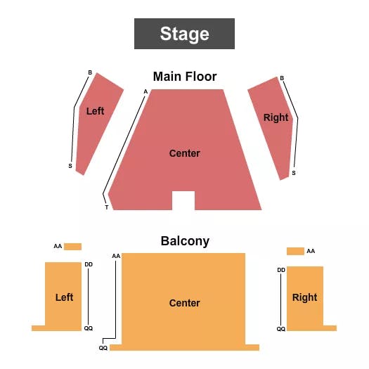  END STAGE Seating Map Seating Chart