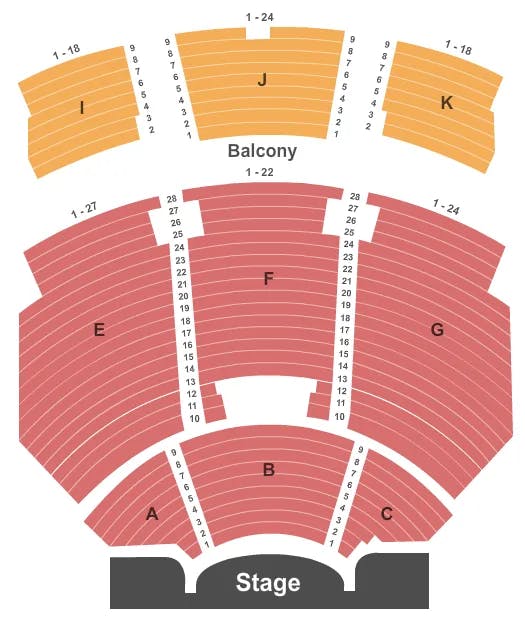 ALABAMA THEATRE SC END STAGE Seating Map Seating Chart