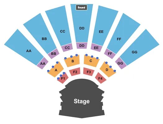  END STAGE Seating Map Seating Chart