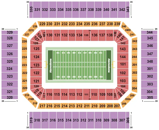  FOOTBALL Seating Map Seating Chart