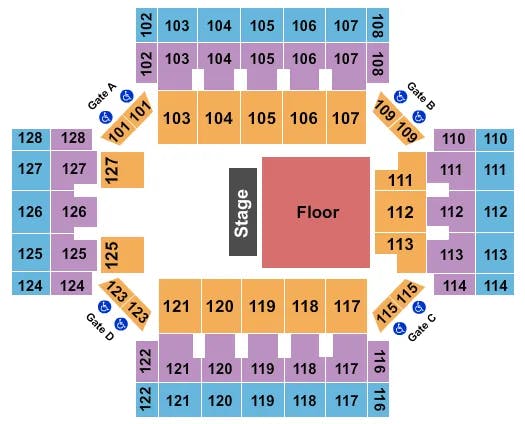  CODY JINKS Seating Map Seating Chart