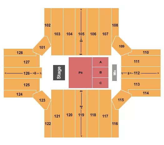  ENDSTAGE GA PIT Seating Map Seating Chart