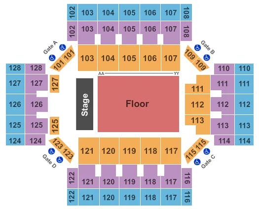  GA FLOOR Seating Map Seating Chart