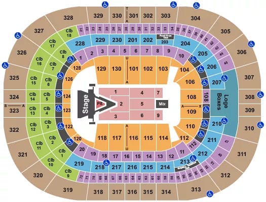  AEROSMITH Seating Map Seating Chart