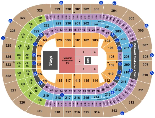  ENDSTAGE GA PIT Seating Map Seating Chart