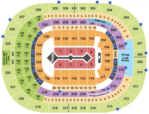  FOR KING AND COUNTRY Seating Map Seating Chart