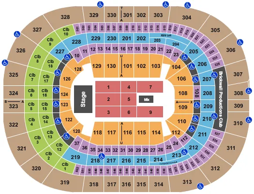  FREESTYLE EXPLOSION Seating Map Seating Chart