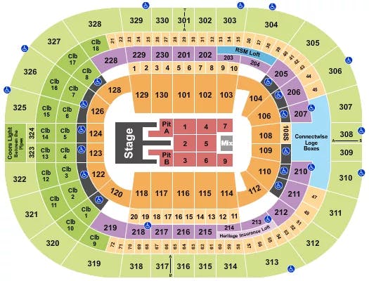  KANE BROWN Seating Map Seating Chart