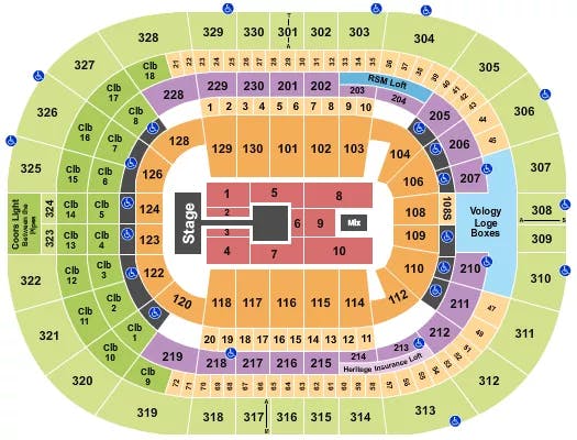  THE REUNION TOUR Seating Map Seating Chart