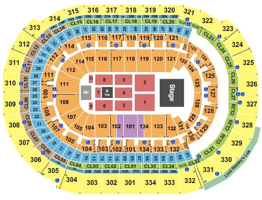  CASTING CROWNS Seating Map Seating Chart