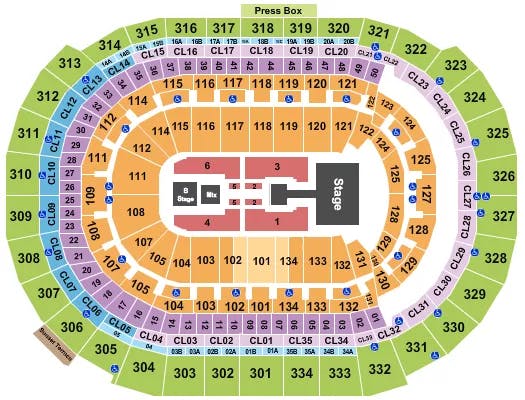  ENRIQUE IGLESIAS Seating Map Seating Chart