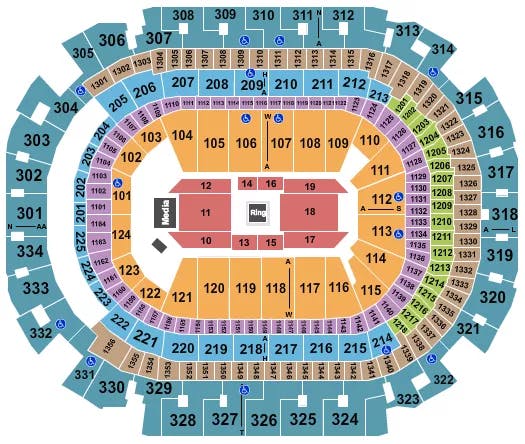  MMA Seating Map Seating Chart