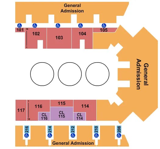  CARDEN INTERNATIONAL CIRCUS Seating Map Seating Chart