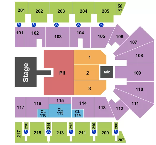  PARKER MCCOLLUM Seating Map Seating Chart