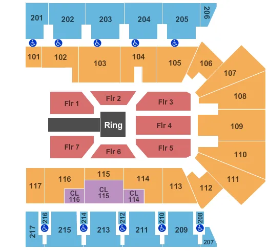  WRESTLING Seating Map Seating Chart