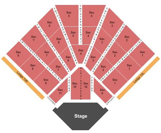  END STAGE Seating Map Seating Chart