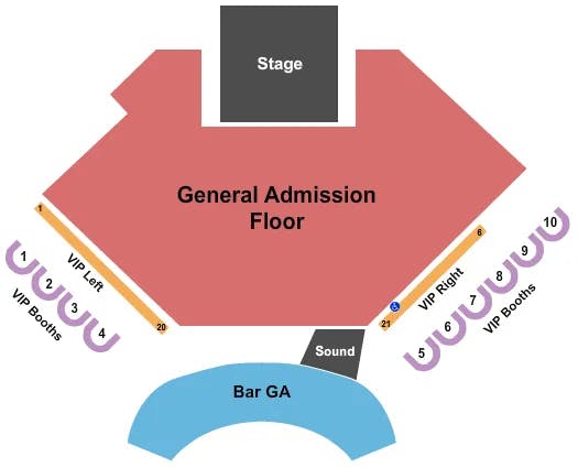 ANTHEM HARD ROCK HOTEL CASINO ENDSTAGE GA Seating Map Seating Chart