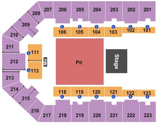  BLACK STONE CHERRY Seating Map Seating Chart