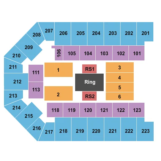  BOXING Seating Map Seating Chart