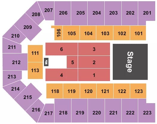  END STAGE 5 Seating Map Seating Chart