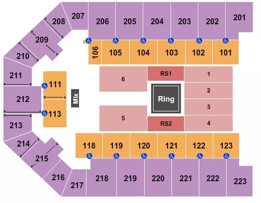  WRESTLING 2 Seating Map Seating Chart