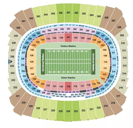  FOOTBALL ROW OBJECTS Seating Map Seating Chart