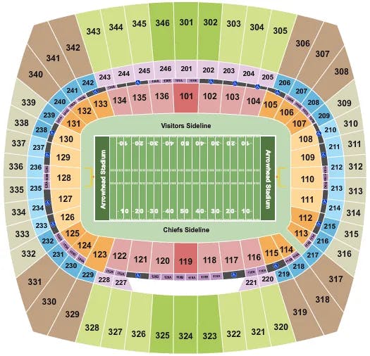  FOOTBALL Seating Map Seating Chart