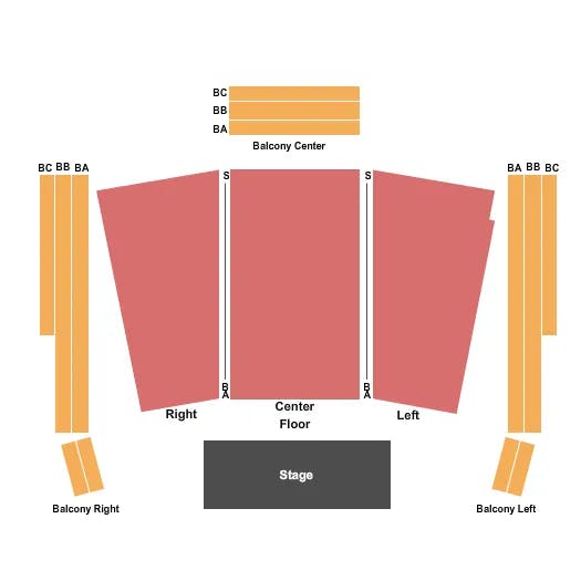  END STAGE Seating Map Seating Chart