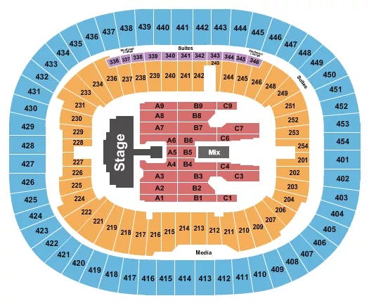  DILJIT DOSANJH Seating Map Seating Chart