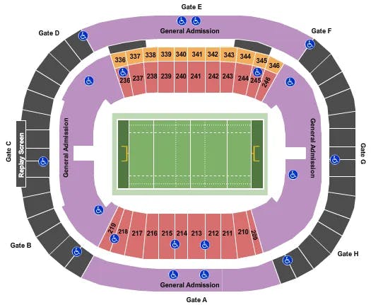  RUGBY GA Seating Map Seating Chart