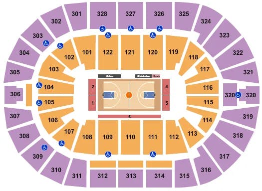  BASKETBALL GLOBETROTTERS Seating Map Seating Chart