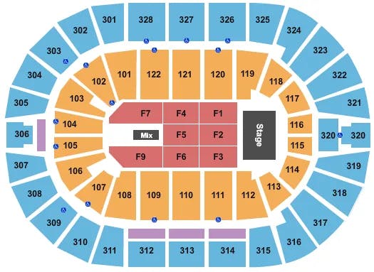  BROOKS AND DUNN Seating Map Seating Chart