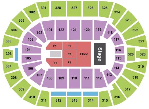  CHRIS STAPLETON Seating Map Seating Chart