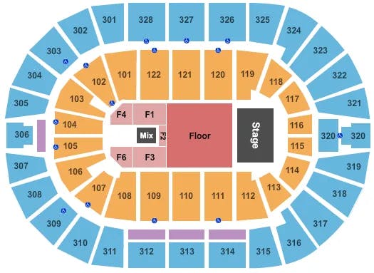  ENDSTAGE GA PIT 2 Seating Map Seating Chart