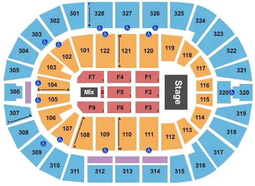  FLEETWOOD MAC Seating Map Seating Chart