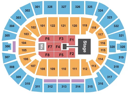  MERCYME Seating Map Seating Chart