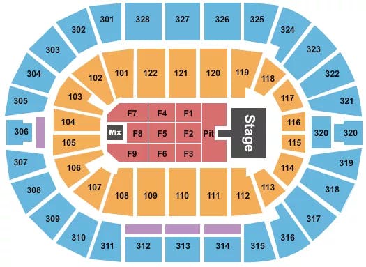  PARKER MCCOLLUM Seating Map Seating Chart