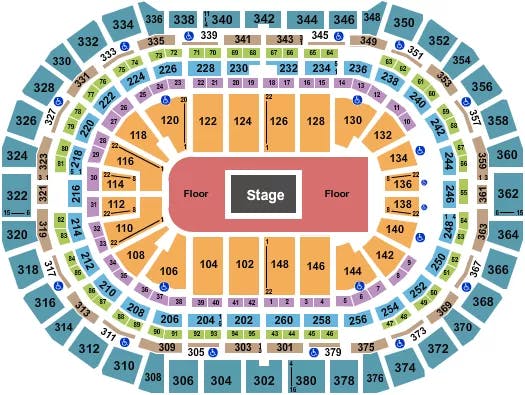  CENTER STAGE 2 Seating Map Seating Chart