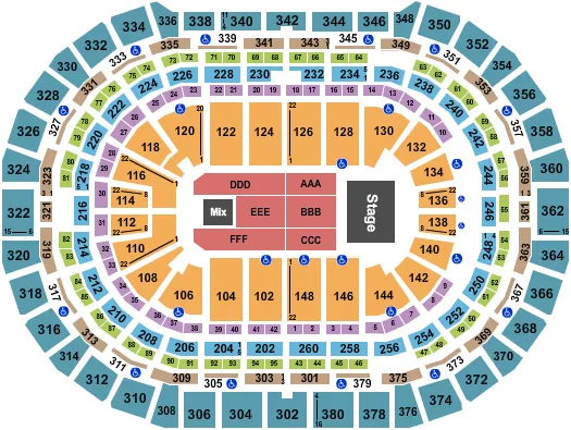  ONE REPUBLIC Seating Map Seating Chart