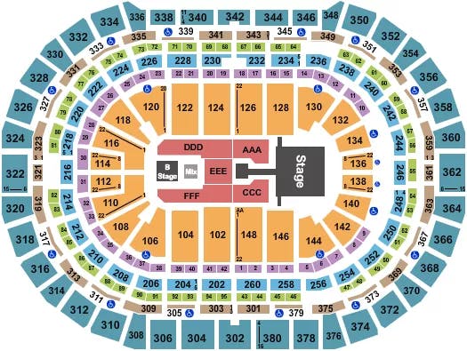  THE TRILOGY TOUR Seating Map Seating Chart