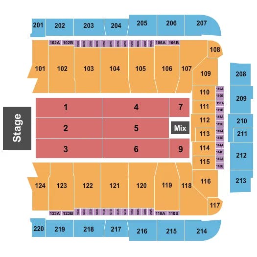  END STAGE 1 Seating Map Seating Chart