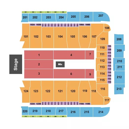  END STAGE 2 Seating Map Seating Chart