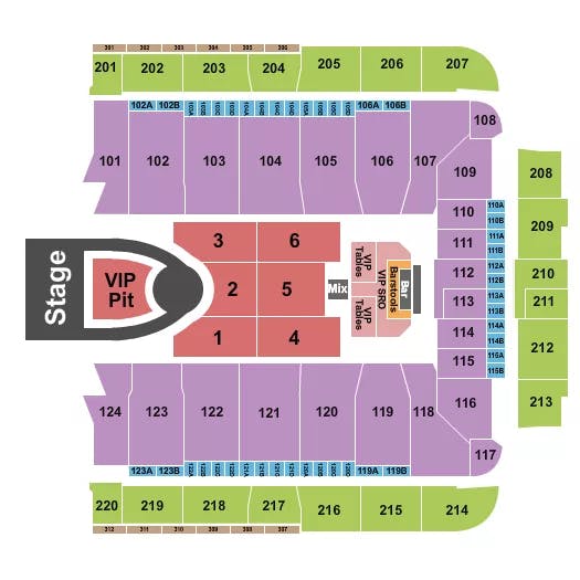  USHER 2 Seating Map Seating Chart