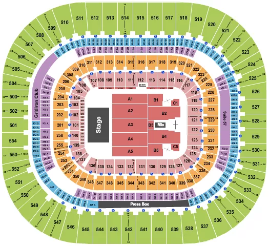  GEORGE STRAIT Seating Map Seating Chart